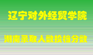 辽宁对外经贸学院在湖南历年招生计划录取人数投档分数