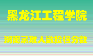 黑龙江工程学院在湖南历年招生计划录取人数投档分数