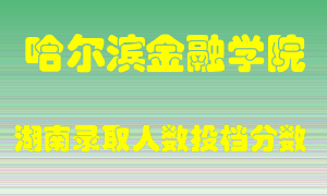 哈尔滨金融学院在湖南历年招生计划录取人数投档分数