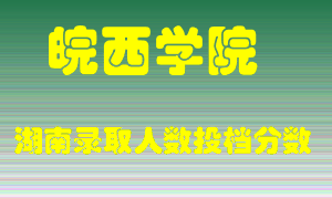 皖西学院在湖南历年招生计划录取人数投档分数