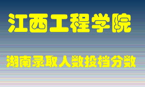 江西工程学院在湖南历年招生计划录取人数投档分数