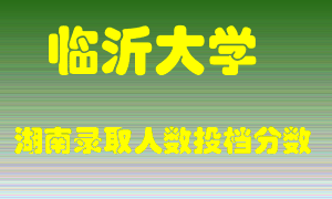 临沂大学在湖南历年招生计划录取人数投档分数