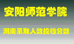 安阳师范学院在湖南历年招生计划录取人数投档分数