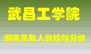 武昌工学院在湖南历年招生计划录取人数投档分数