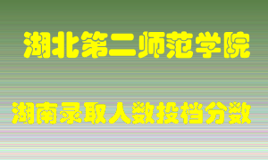 湖北第二师范学院在湖南历年招生计划录取人数投档分数