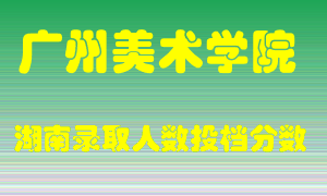 广州美术学院在湖南历年招生计划录取人数投档分数