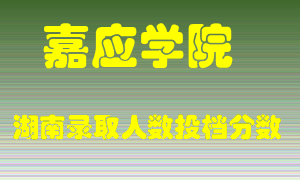 嘉应学院在湖南历年招生计划录取人数投档分数