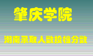 肇庆学院在湖南历年招生计划录取人数投档分数