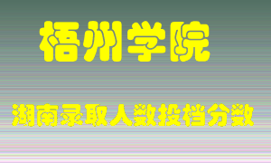 梧州学院在湖南历年招生计划录取人数投档分数