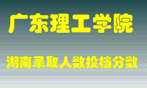 广东理工学院在湖南历年招生计划录取人数投档分数