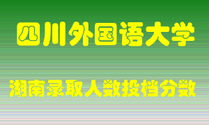 四川外国语大学在湖南历年招生计划录取人数投档分数