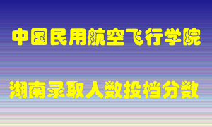 中国民用航空飞行学院在湖南历年招生计划录取人数投档分数