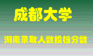 成都大学在湖南历年招生计划录取人数投档分数