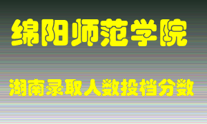 绵阳师范学院在湖南历年招生计划录取人数投档分数