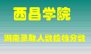 西昌学院在湖南历年招生计划录取人数投档分数