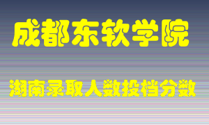 成都东软学院在湖南历年招生计划录取人数投档分数