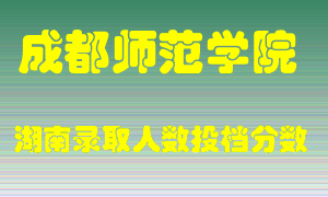 成都师范学院在湖南历年招生计划录取人数投档分数