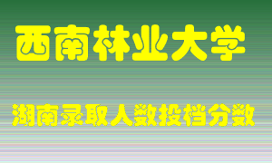 西南林业大学在湖南历年招生计划录取人数投档分数