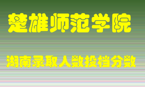 楚雄师范学院在湖南历年招生计划录取人数投档分数