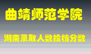 曲靖师范学院在湖南历年招生计划录取人数投档分数