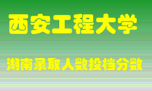 西安工程大学在湖南历年招生计划录取人数投档分数