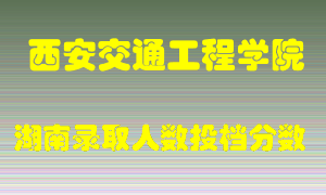 西安交通工程学院在湖南历年招生计划录取人数投档分数