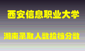 西安信息职业大学在湖南历年招生计划录取人数投档分数