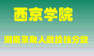 西京学院在湖南历年招生计划录取人数投档分数