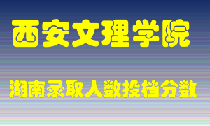 西安文理学院在湖南历年招生计划录取人数投档分数