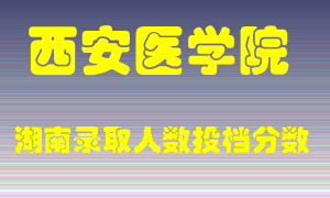 西安医学院在湖南历年招生计划录取人数投档分数