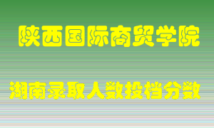 陕西国际商贸学院在湖南历年招生计划录取人数投档分数