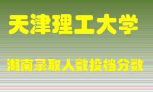 天津理工大学在湖南历年招生计划录取人数投档分数