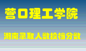 营口理工学院在湖南历年招生计划录取人数投档分数