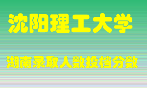 沈阳理工大学在湖南历年招生计划录取人数投档分数