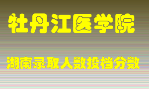 牡丹江医学院在湖南历年招生计划录取人数投档分数