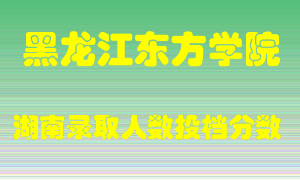 黑龙江东方学院在湖南历年招生计划录取人数投档分数