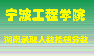 宁波工程学院在湖南历年招生计划录取人数投档分数