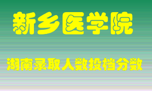 新乡医学院在湖南历年招生计划录取人数投档分数