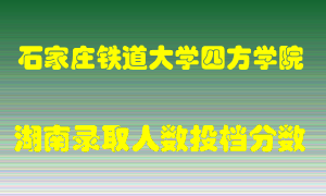 石家庄铁道大学四方学院在湖南历年招生计划录取人数投档分数