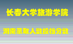 长春大学旅游学院在湖南历年招生计划录取人数投档分数