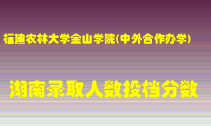 福建农林大学金山学院在湖南历年招生计划录取人数投档分数