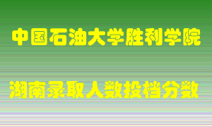 中国石油大学胜利学院在湖南历年招生计划录取人数投档分数