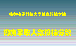 桂林电子科技大学信息科技学院在湖南历年招生计划录取人数投档分数