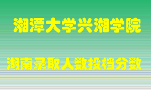 湘潭大学兴湘学院在湖南历年招生计划录取人数投档分数