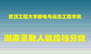 武汉工程大学邮电与信息工程学院在湖南历年招生计划录取人数投档分数