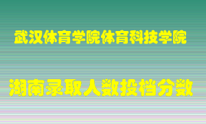 武汉体育学院体育科技学院在湖南历年招生计划录取人数投档分数