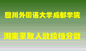 四川外国语大学成都学院在湖南历年招生计划录取人数投档分数