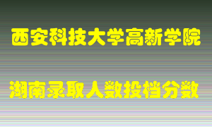 西安科技大学高新学院在湖南历年招生计划录取人数投档分数