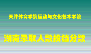 天津体育学院运动与文化艺术学院在湖南历年招生计划录取人数投档分数