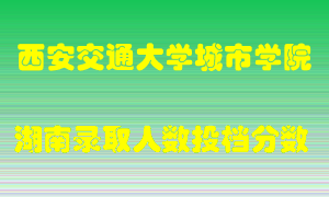 西安交通大学城市学院在湖南历年招生计划录取人数投档分数